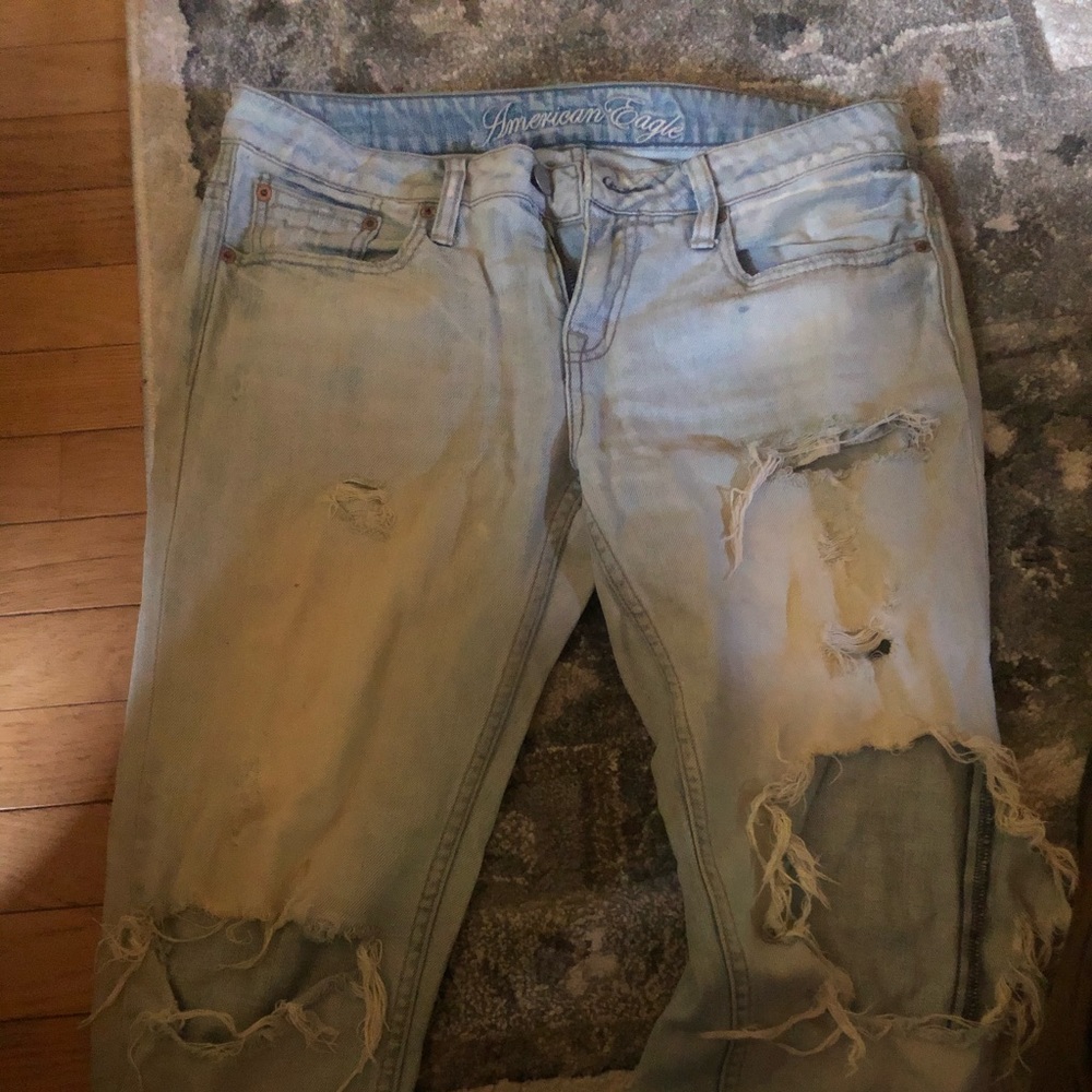 Ripped cropped jeans